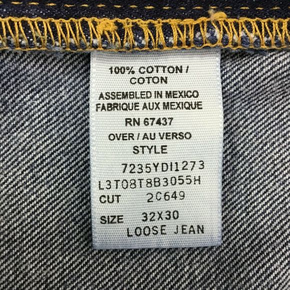 Vintage Polo Ralph Lauren Men's Loose Fit Jeans Size 32x30 Dark Wash Straight - Picture 11 of 11